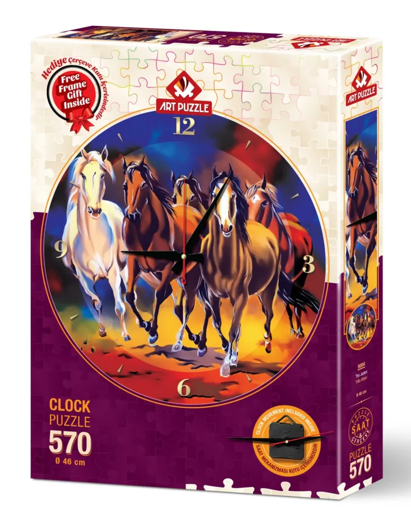 Puzzle Horloge - Chevaux
