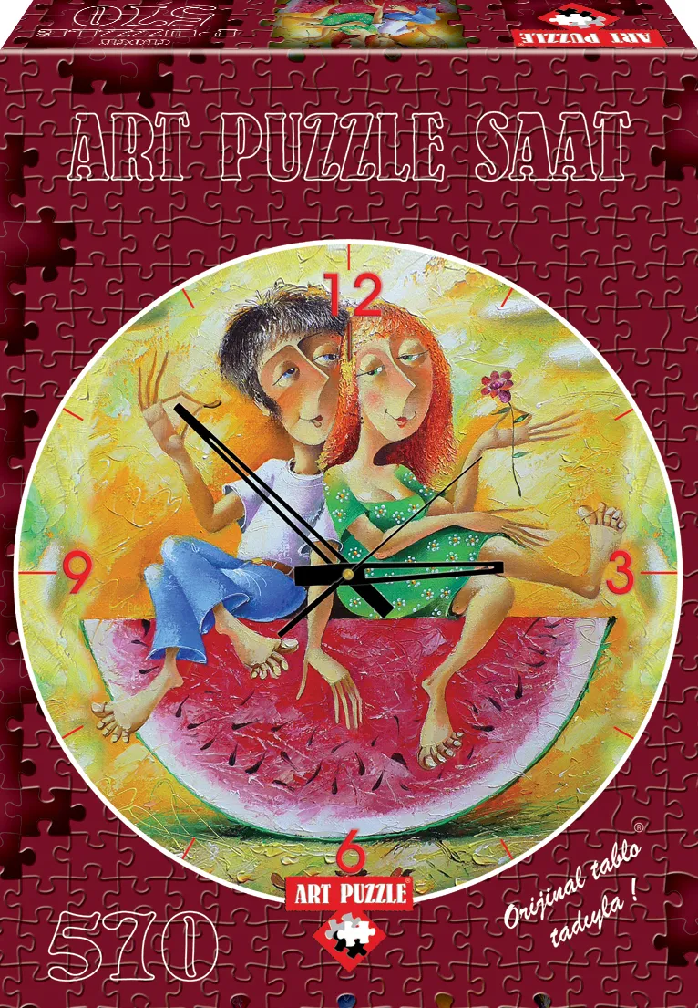 Puzzle Horloge - Je t'Aime, un Peu, Beaucoup, Passionément... (Pile non fournie)
