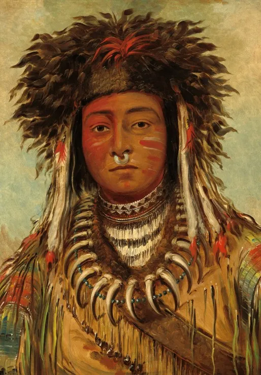 George Catlin : Chef Indien - Ojibbeway, 1843