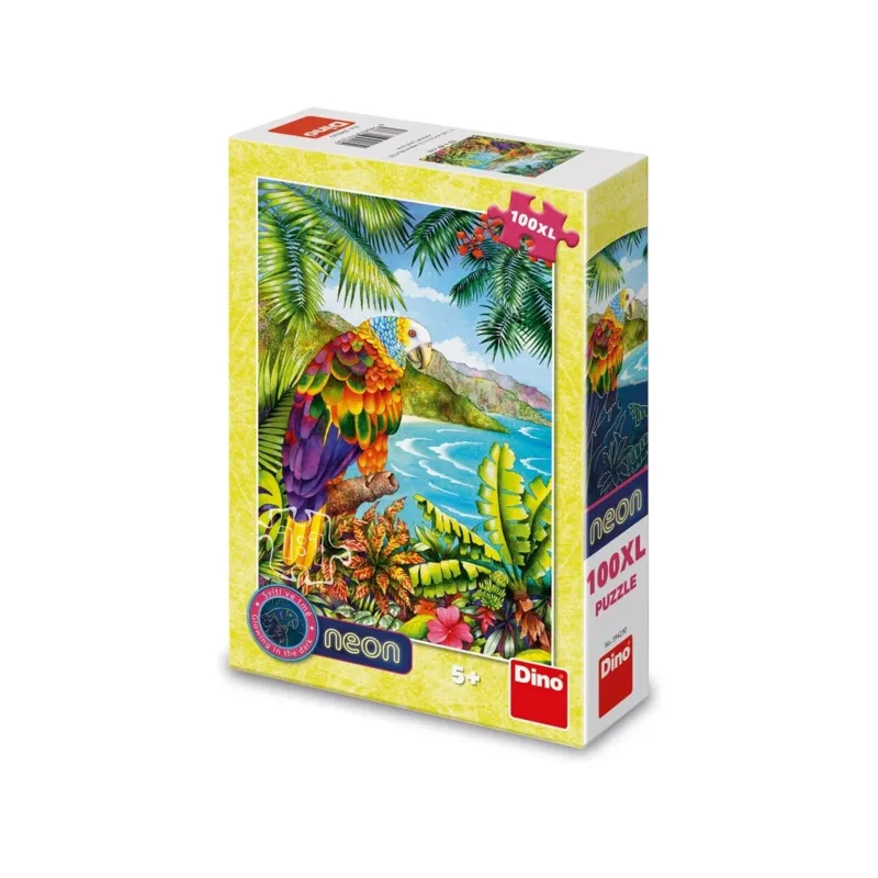 Perroquet dans la Jungle - Puzzle Neon