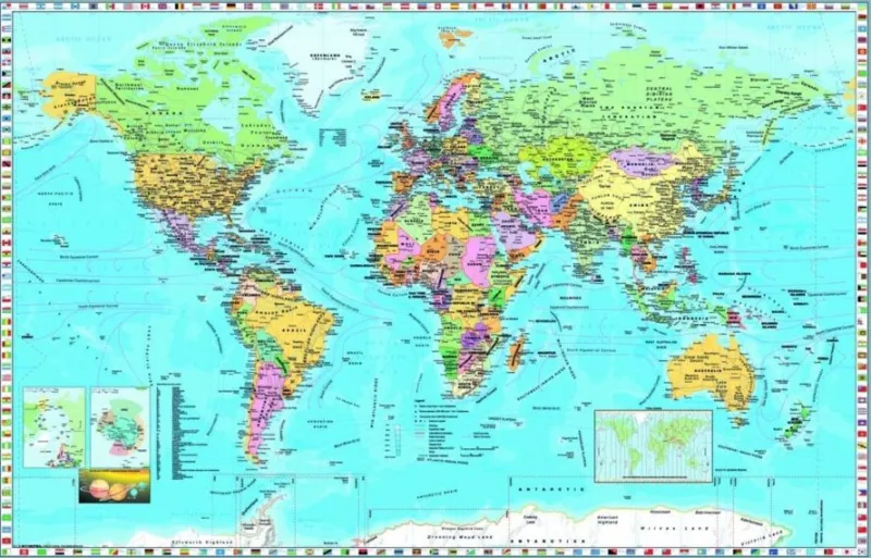 Carte du Monde (en anglais)