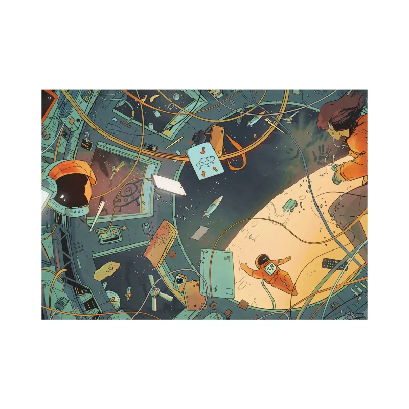 Pièces XXL - Puzzle Trouvez les 10 Objets - Espace