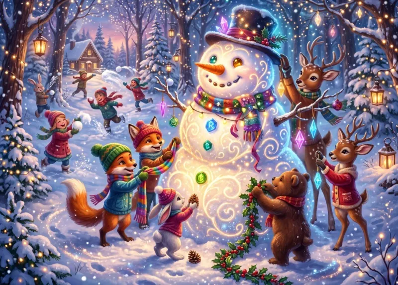 Le Bonhomme de Neige Magique
