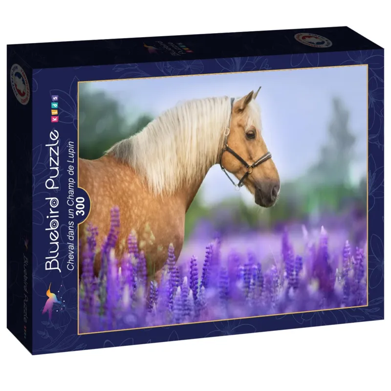 Cheval dans un Champ de Lupin