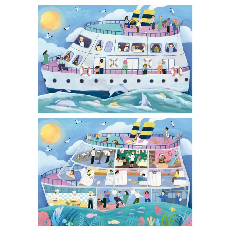 2 Puzzles - Intérieur/Extérieur - Bateau