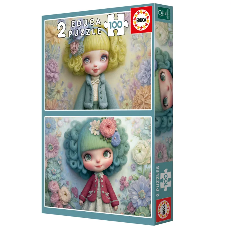 2 Puzzles - Filles Fleuries