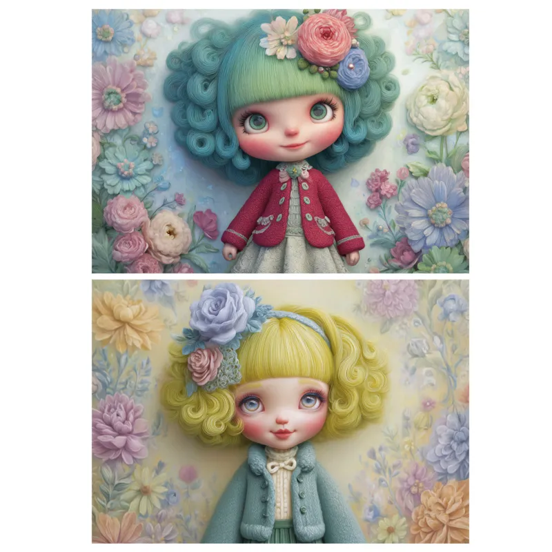 2 Puzzles - Filles Fleuries