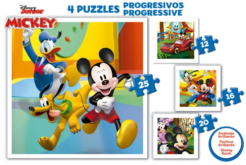 4 Puzzles Progressifs - Mickey & Friends