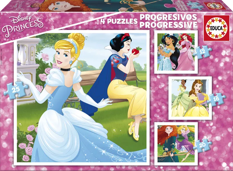 4 Puzzles - Disney Princesses