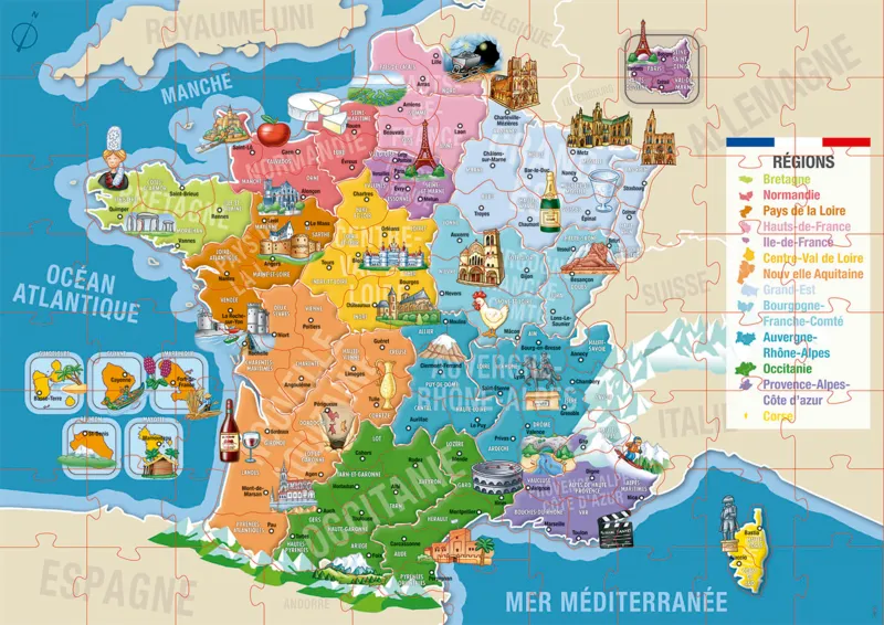 Départements et Régions de La France