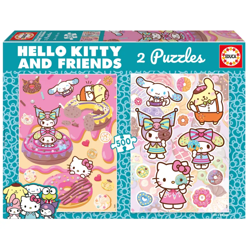 2 Puzzles - Hello Kitty et Ses Amis - Donuts