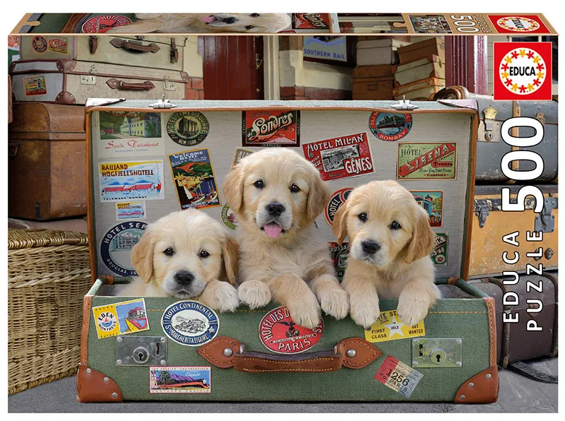 Puppies in the Luggage