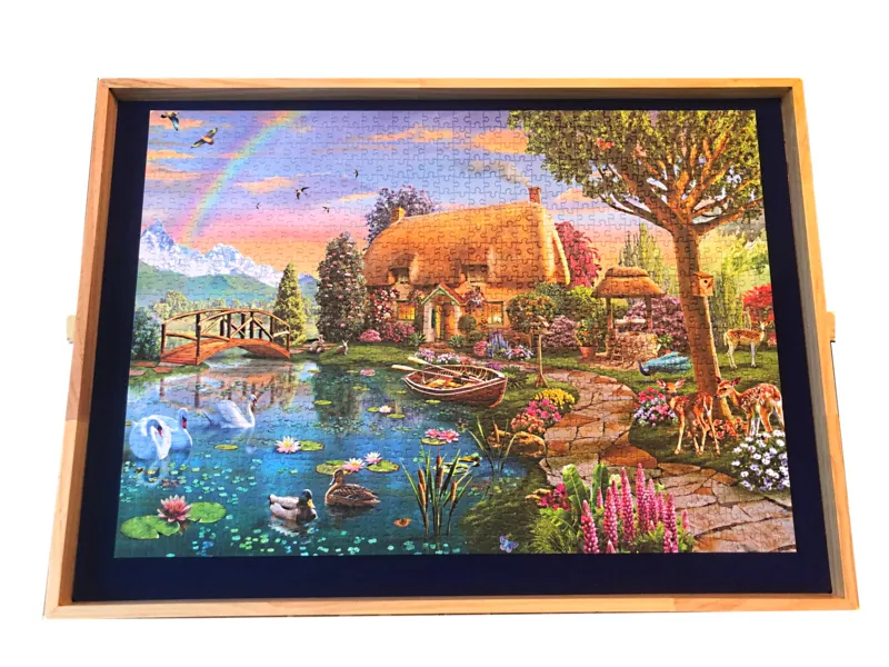 Luxe Puzzle Table - 100 à 1500 Pièces + 3 Plateaux de Tri