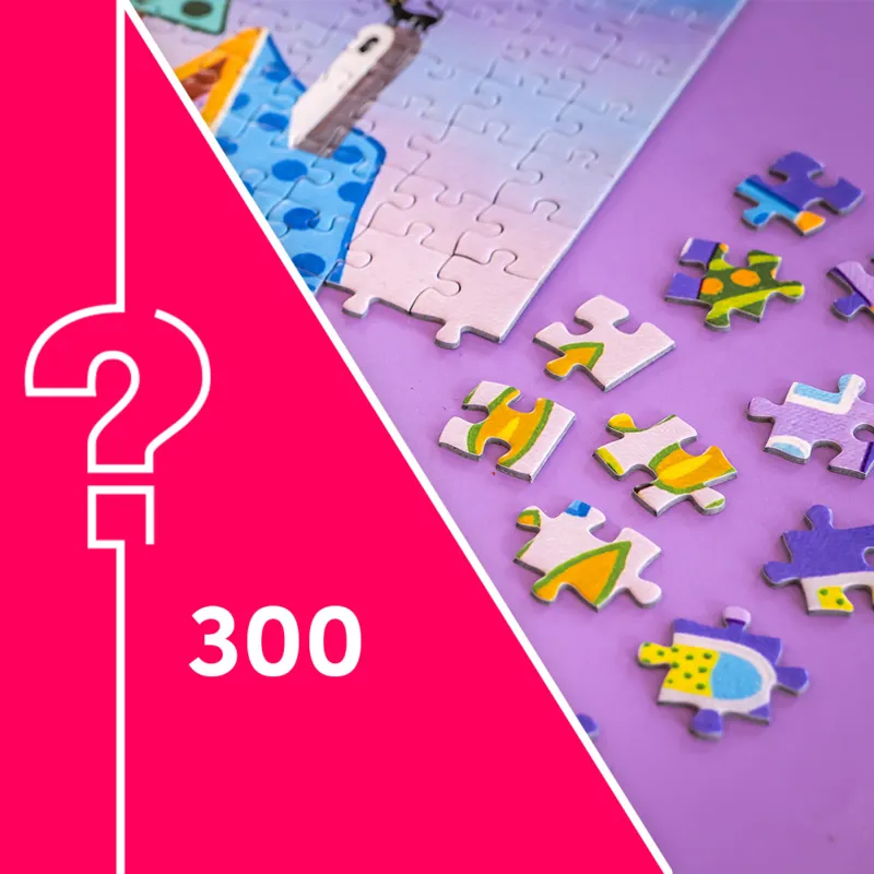 Puzzle Mystère sans Boite & sans Image - Sachet de 300 Pièces