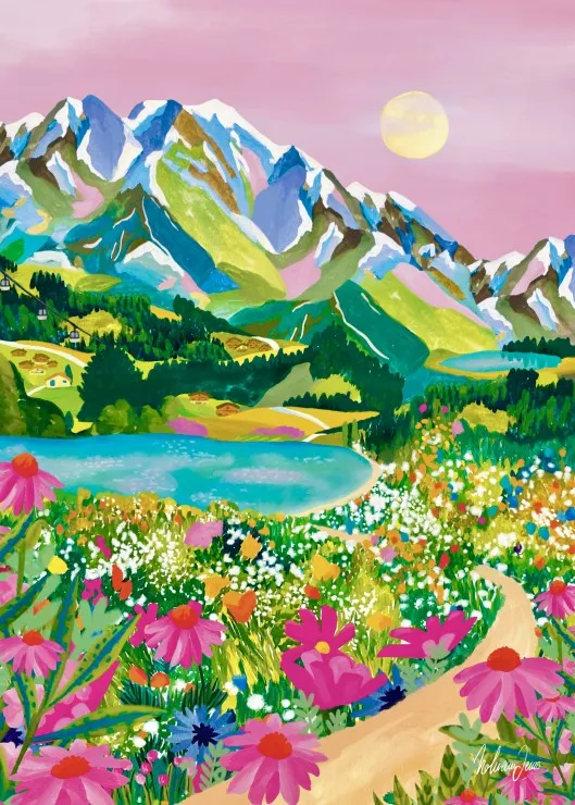 Lever de Soleil sur les Alpes