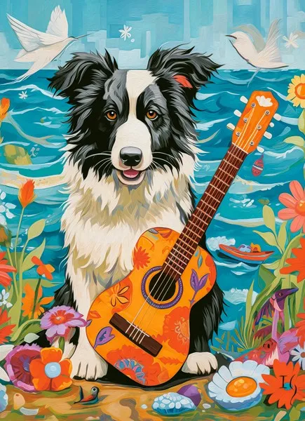 Chien, Guitare et Mer