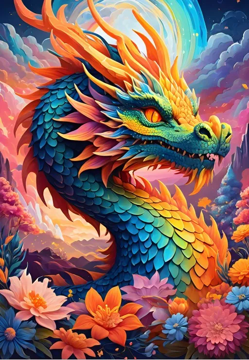 Dragon Coloré