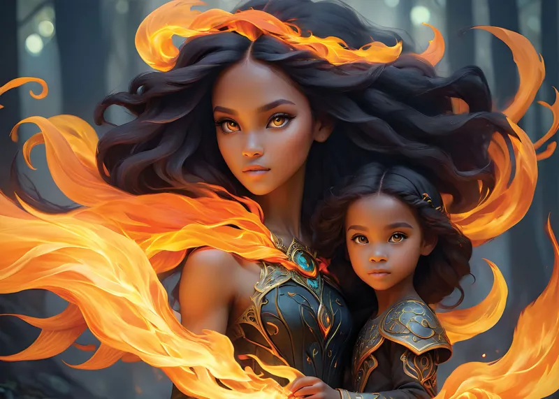 2 Puzzles - L'Eau et le Feu - Collection Mère et Fille