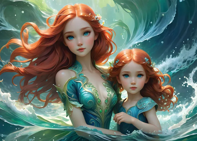 2 Puzzles - L'Eau et le Feu - Collection Mère et Fille