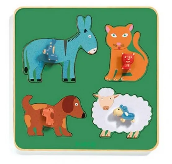 Puzzle Cadre en Bois - Family Farm