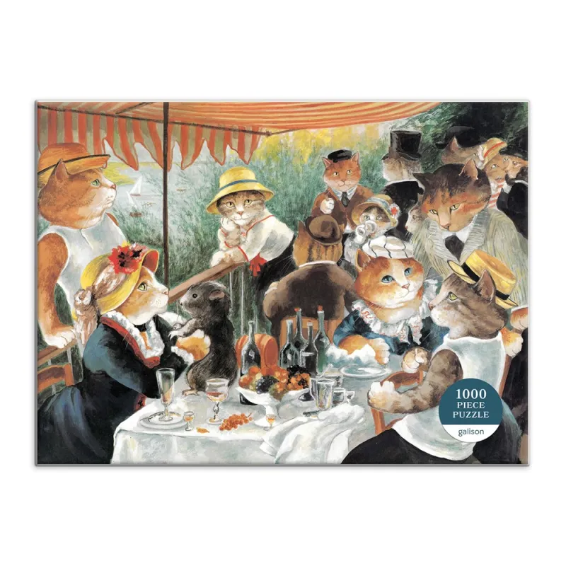 Le Déjeuner des Canotiers Meowsterpiece - 1000 Piece Puzzle