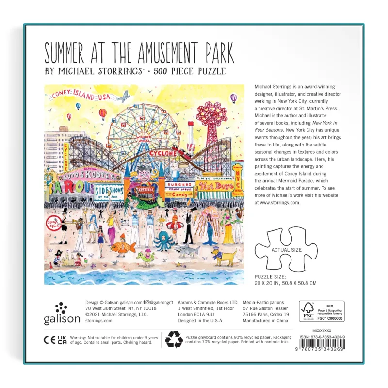 L'Été au Parc d'Attractions - Puzzle 500 Pièces