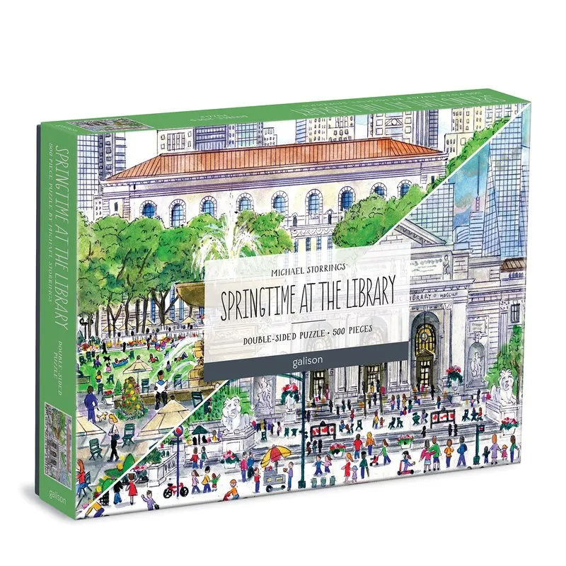 Le Printemps à la Bbibliothèque - Puzzle Double Face de 500 Pièces