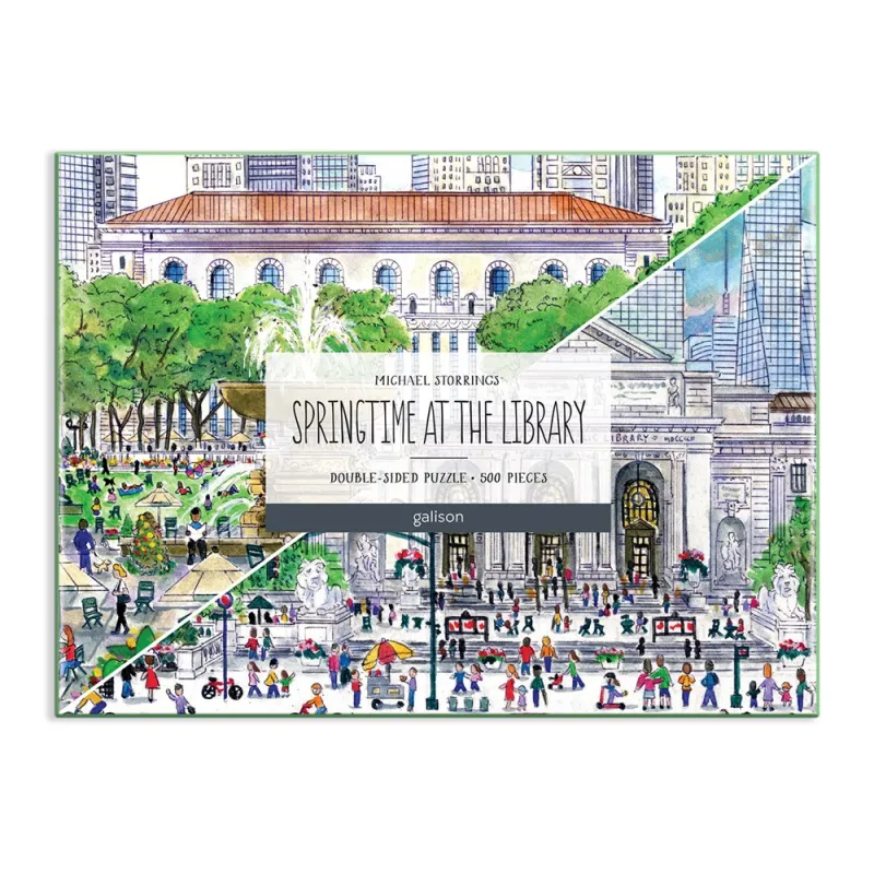 Le Printemps à la Bbibliothèque - Puzzle Double Face de 500 Pièces