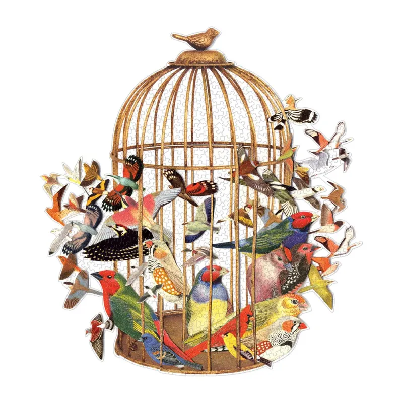 Bouquet d'Oiseaux - Puzzle Forme de 750 pièces