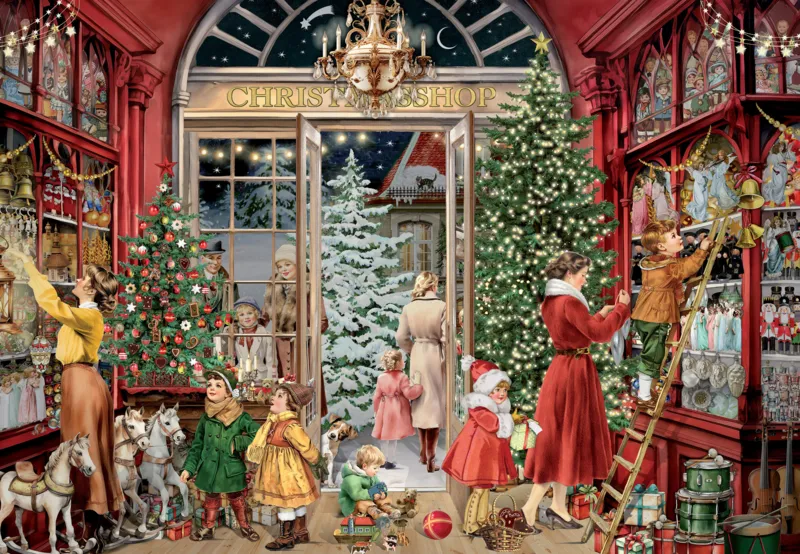 Calendrier de l'Avent Puzzle - Boutique de Noël Nostalgique