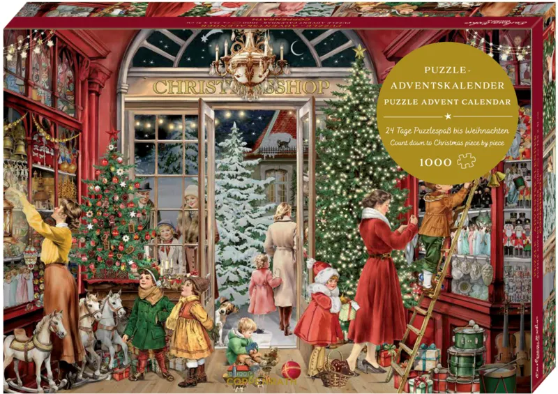 Calendrier de l'Avent Puzzle - Boutique de Noël Nostalgique