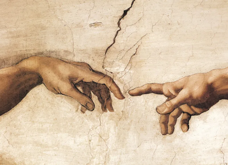 Michel Ange : La Création de l'Homme (détail)