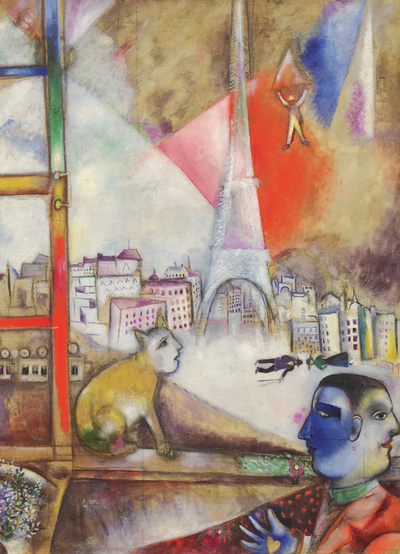 Marc Chagall - Paris par la Fenêtre (détail)