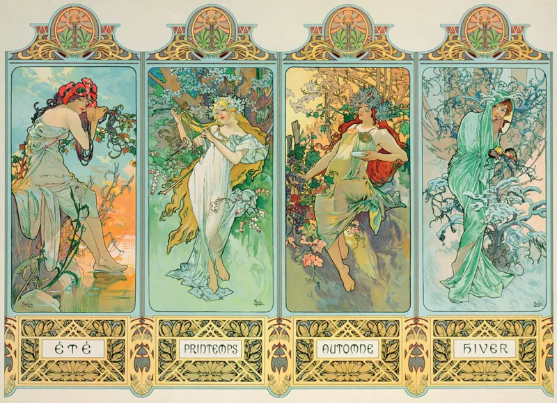 Mucha Alfons : Four Seasons