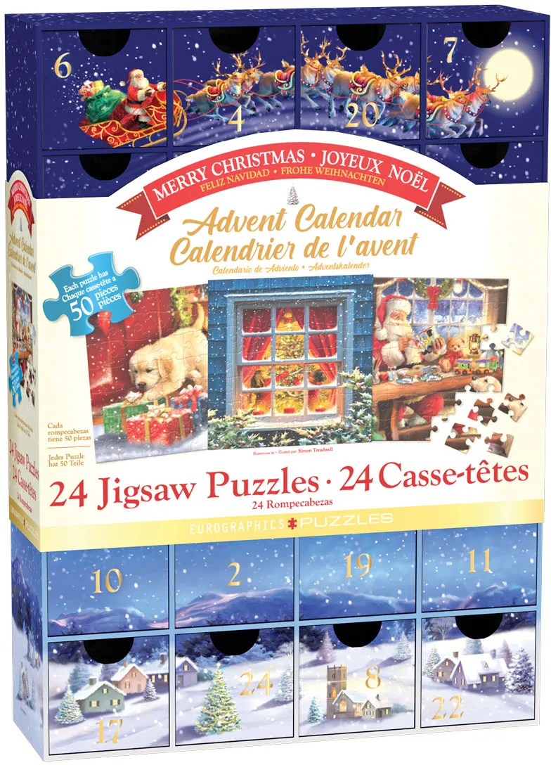 Calendrier de l'Avent - Joyeux Noël  - 24 Puzzles
