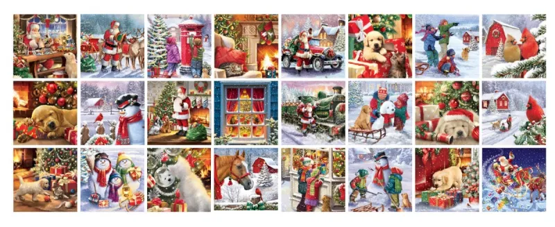 Calendrier de l'Avent - Joyeux Noël  - 24 Puzzles