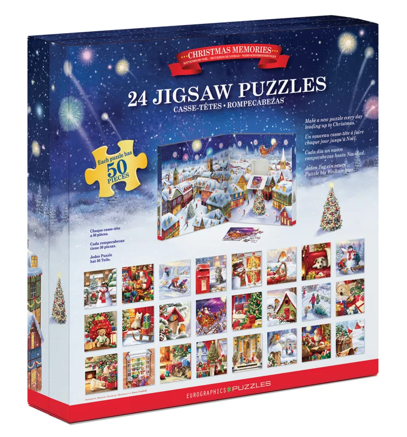 Calendrier de l'Avent - Souvenirs de Noël - 24 Puzzles