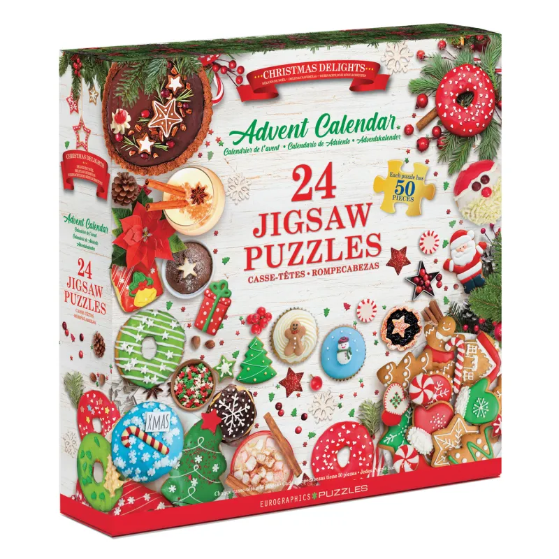 Calendrier de l'Avent - Délices de Noël - 24 Puzzles