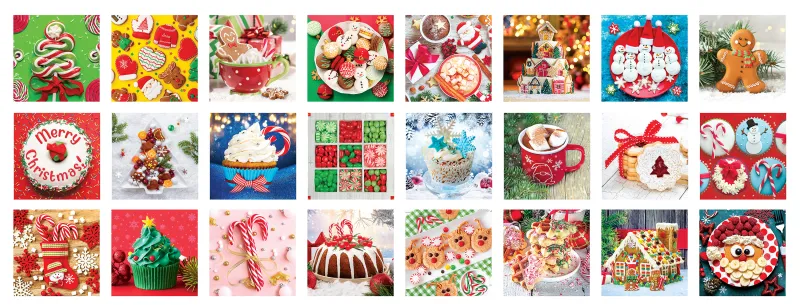 Calendrier de l'Avent - Délices de Noël - 24 Puzzles