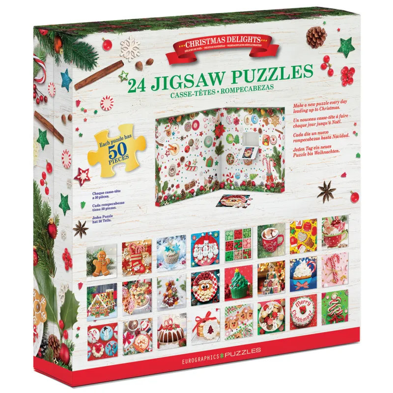 Calendrier de l'Avent - Délices de Noël - 24 Puzzles