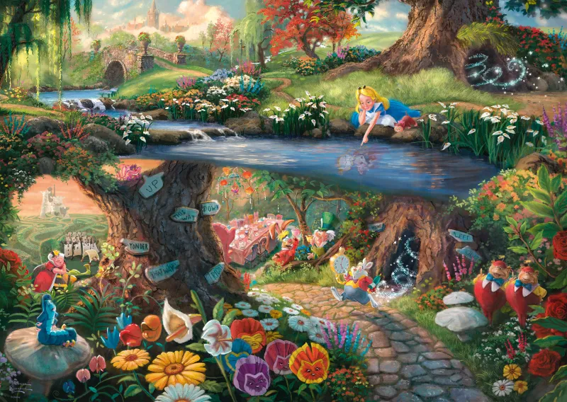 Thomas Kinkade - Disney - Alice au Pays des Merveilles