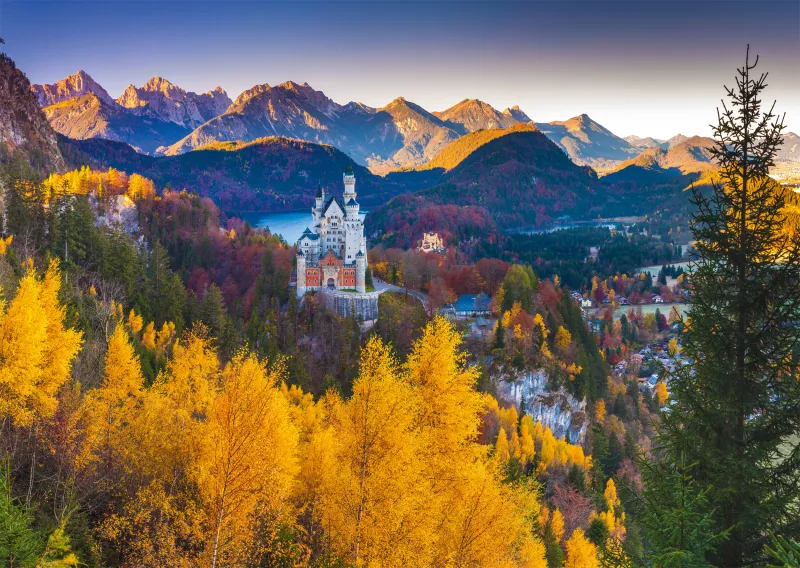 Neuschwanstein en Automne