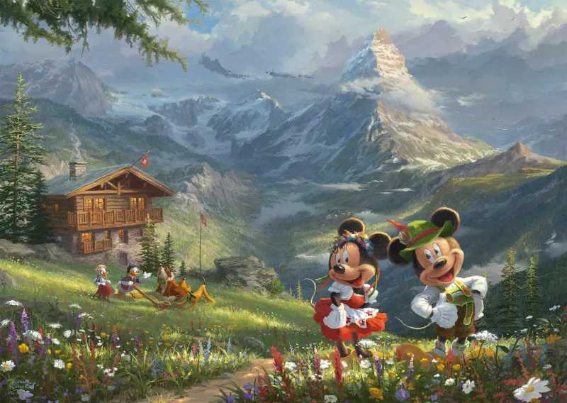 Disney, Mickey et Minnie dans les Alpes