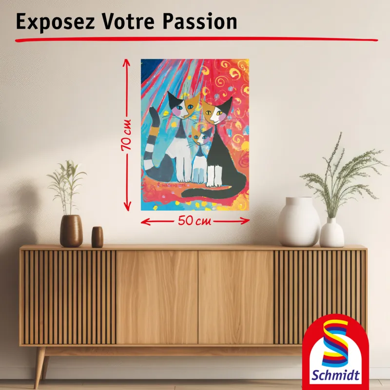 Famille de chats heureuse