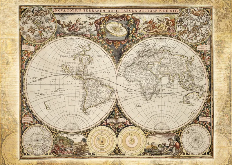 Carte historique du monde