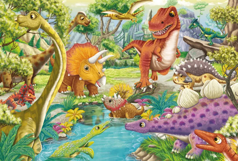 3 Puzzles - Les Dinosaures s'Amusent
