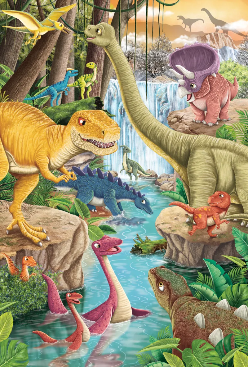 3 Puzzles - Les Dinosaures s'Amusent