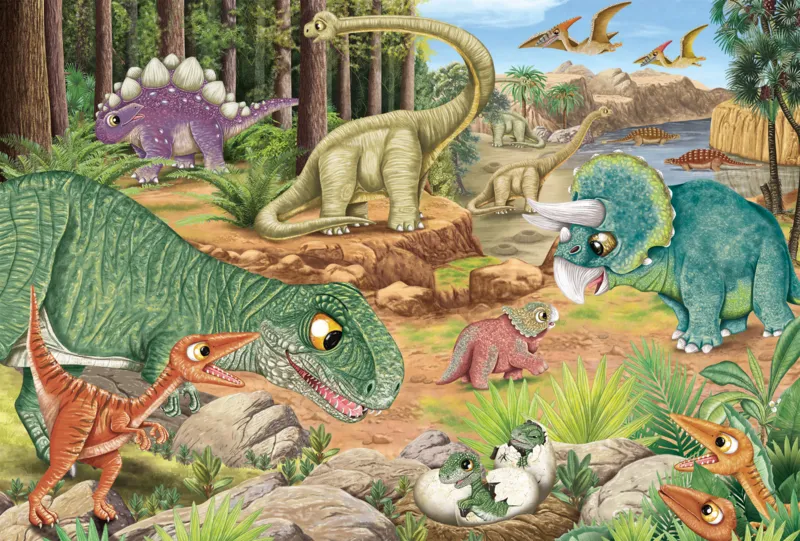 3 Puzzles - Les Dinosaures s'Amusent