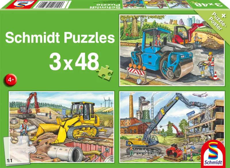 3 Puzzles - Mes Machines de Chantier Préférées