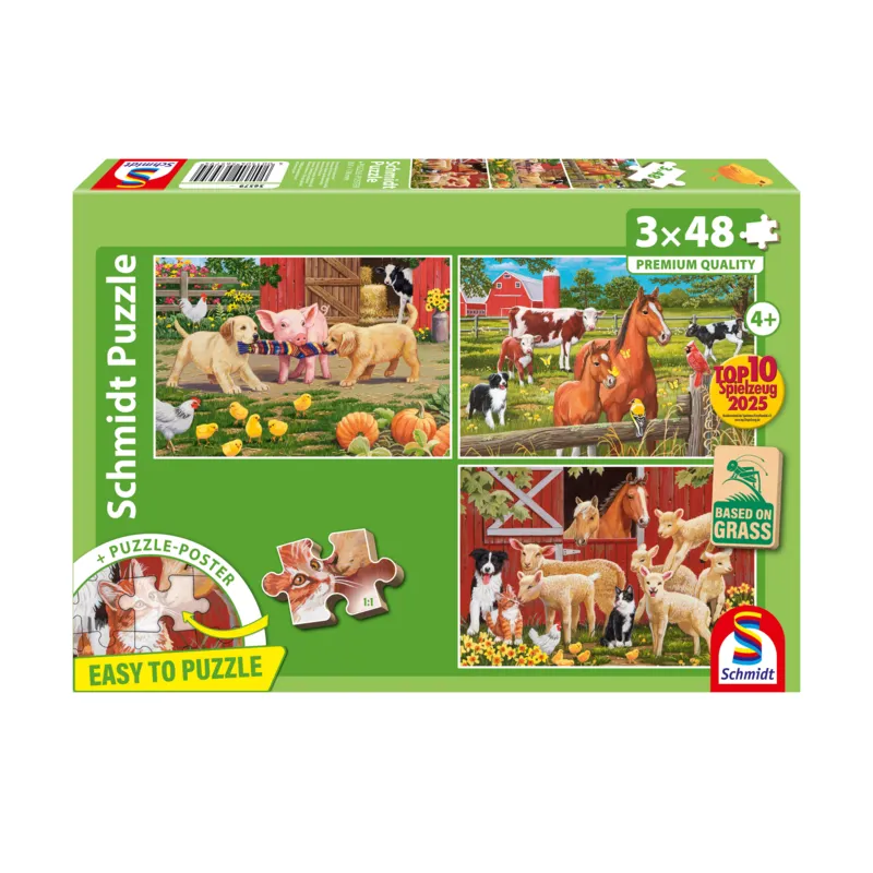 3 Puzzles - Animaux de la ferme